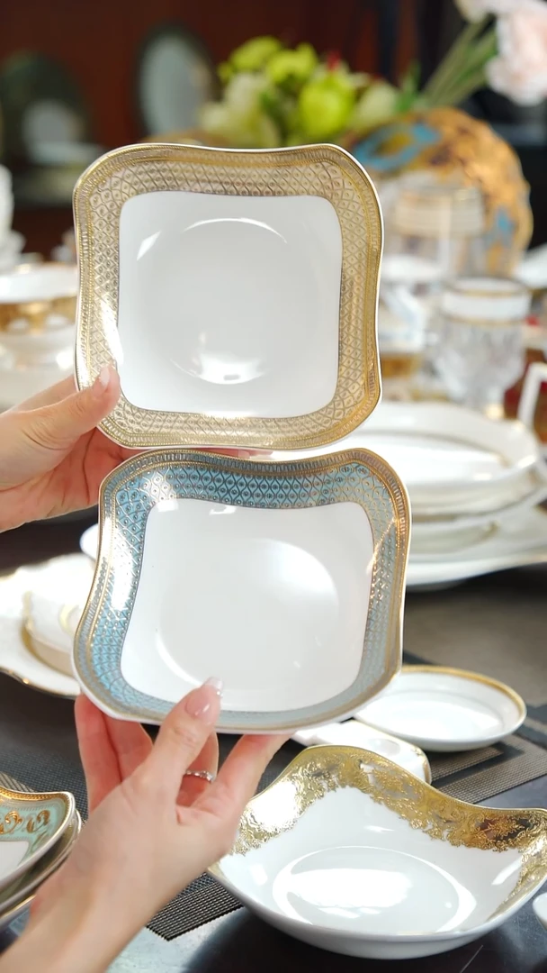 瓷片混搭沙拉碗  各1个