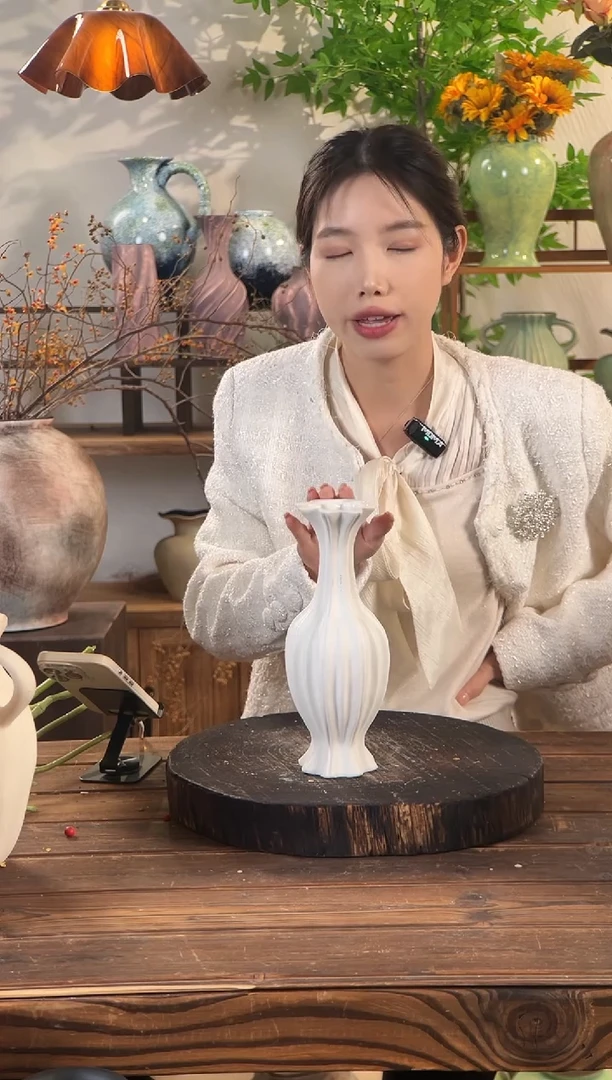 素烧-花瓣口观音瓶小号