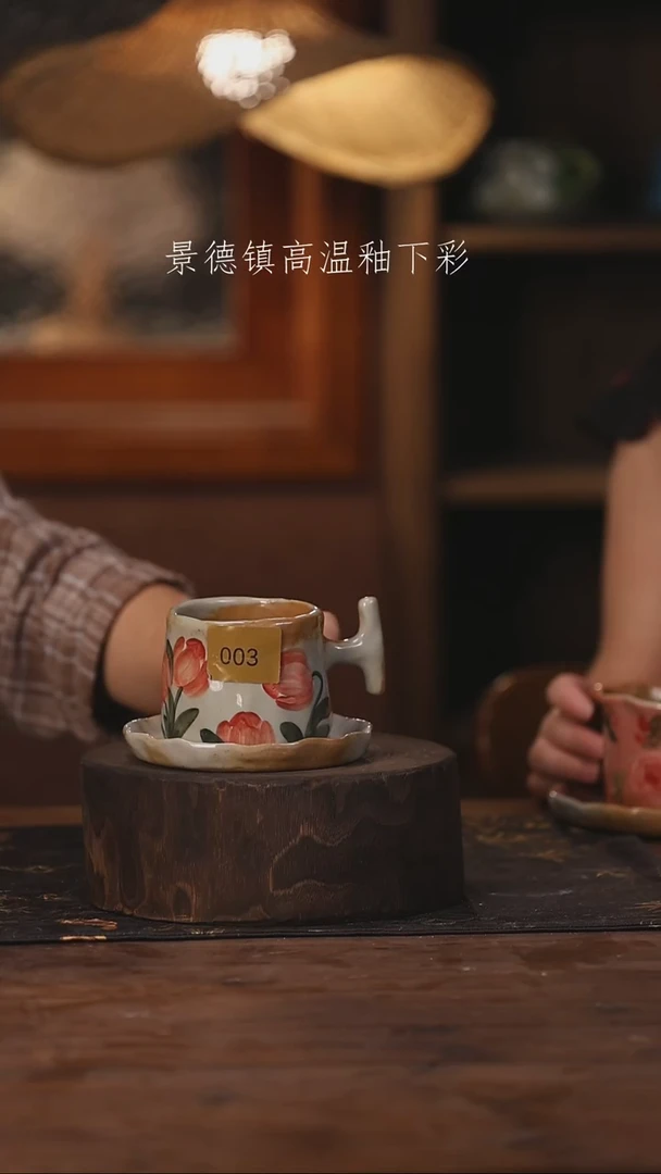 陶瓷景德镇高温釉下手绘陶瓷003