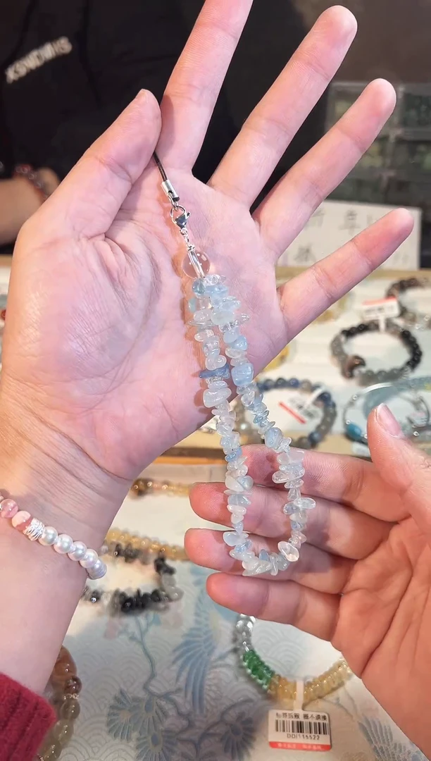 【闪购商品】海蓝宝石手绳未镶嵌F92手机挂