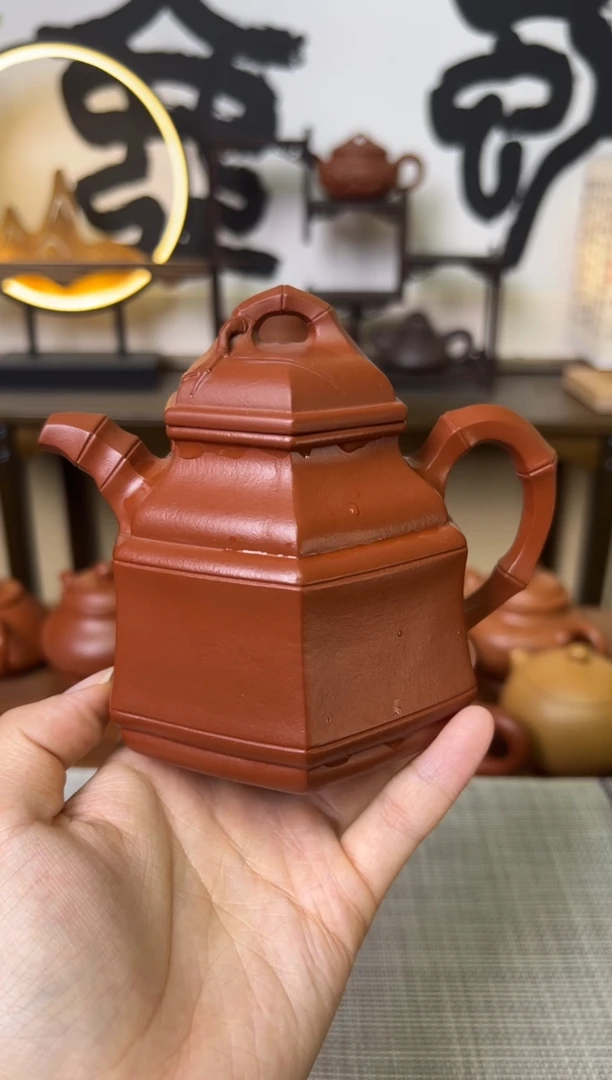 【闪购商品】朱泥茶壶竹鼎紫砂壶320CC