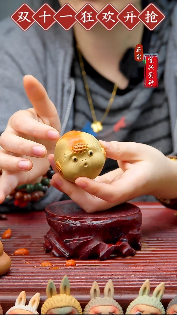 紫砂茶宠宜兴紫砂茶宠摆件