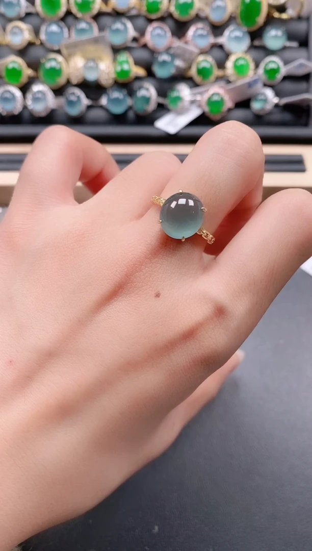 银S925镶嵌戒指翡翠11111