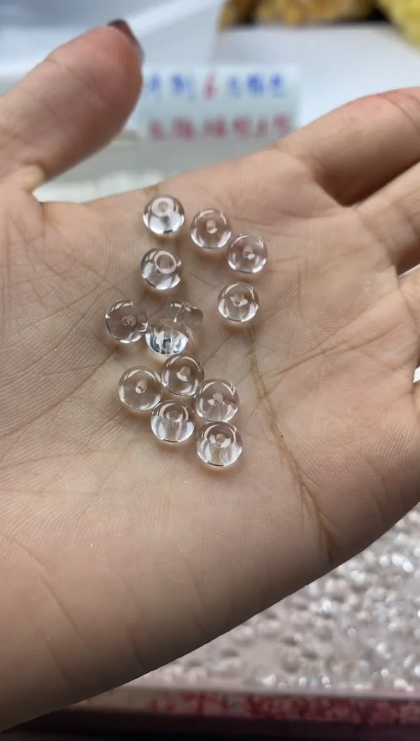 【闪购商品】水晶颈饰未镶嵌w2300白水晶算盘6*3mm*50颗