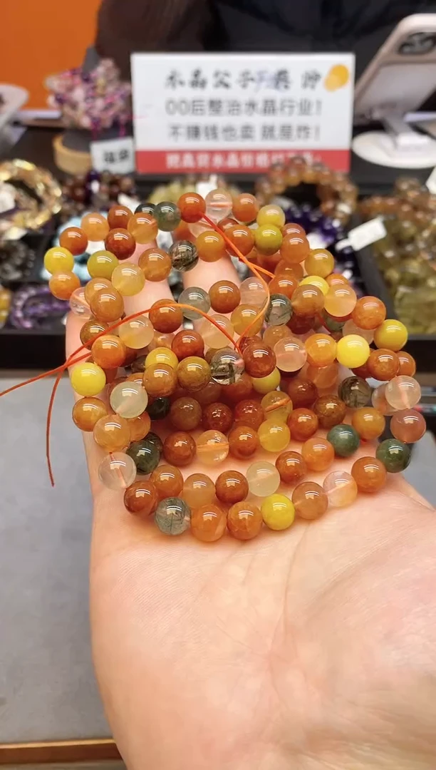 【闪购商品】水晶手串未镶嵌A4 福禄寿 8mm