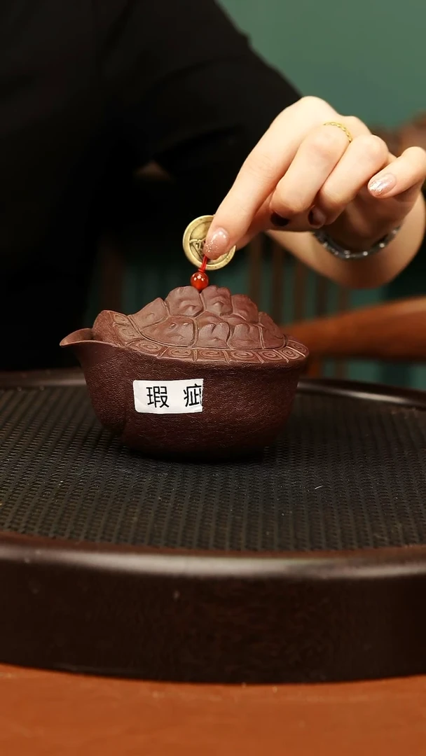 茶壶紫砂宜兴紫砂微瑕富甲手抓200cc