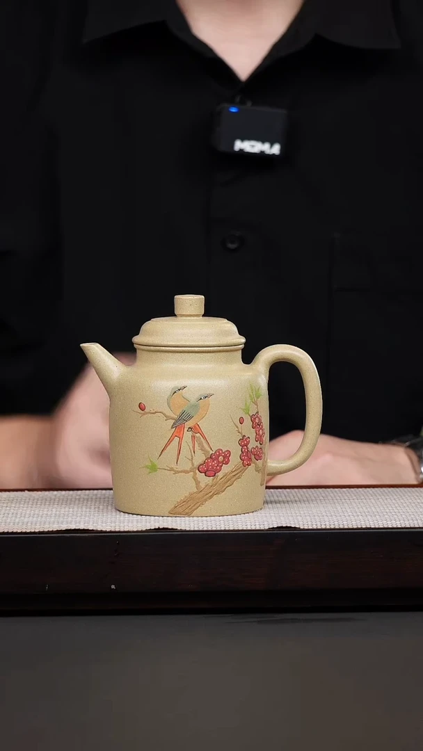 茶壶紫砂本绿泥绘高德钟