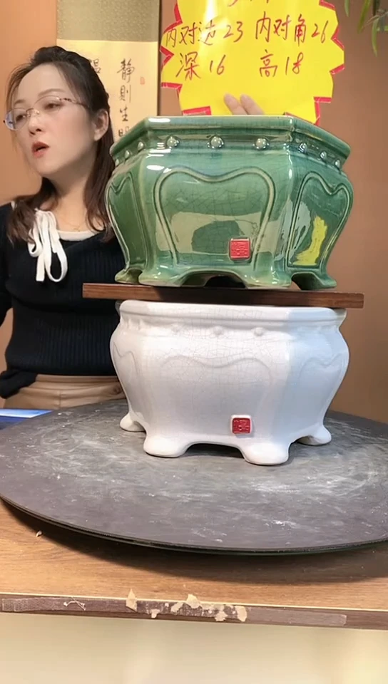 【闪购商品】陶瓷514一白一绿