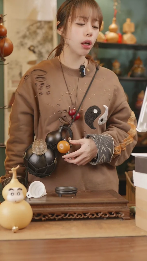 【闪购商品】205号精品天然大漆工艺防渗内胆酒葫芦~