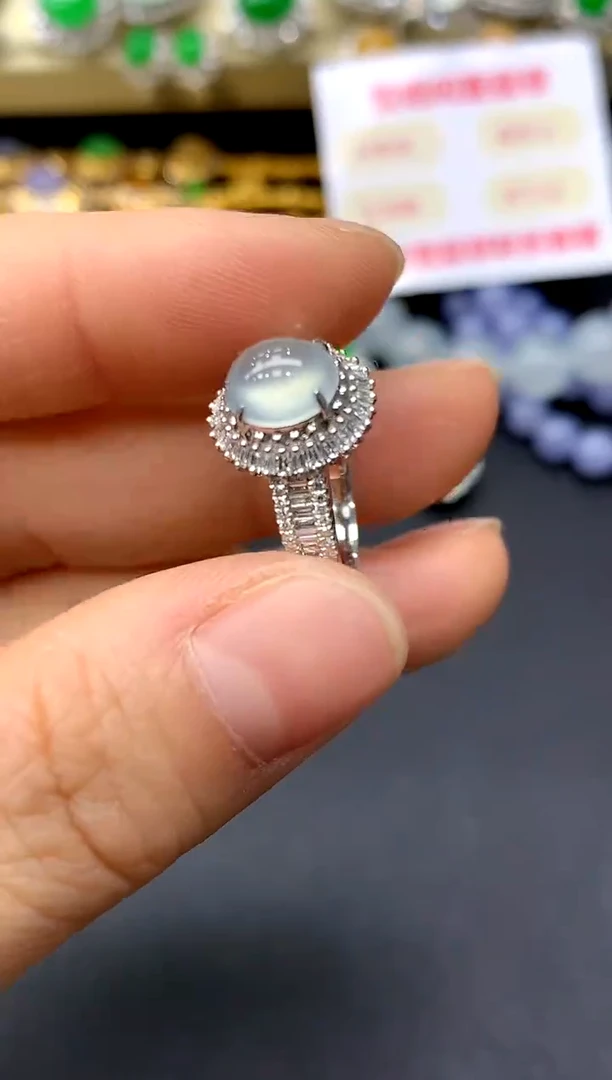 18K金镶嵌戒指翡翠291-中国好珍宝