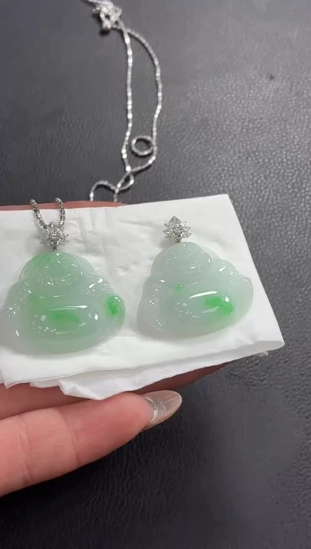 18K金镶嵌定制翡翠DDJ38654/多样性发一件