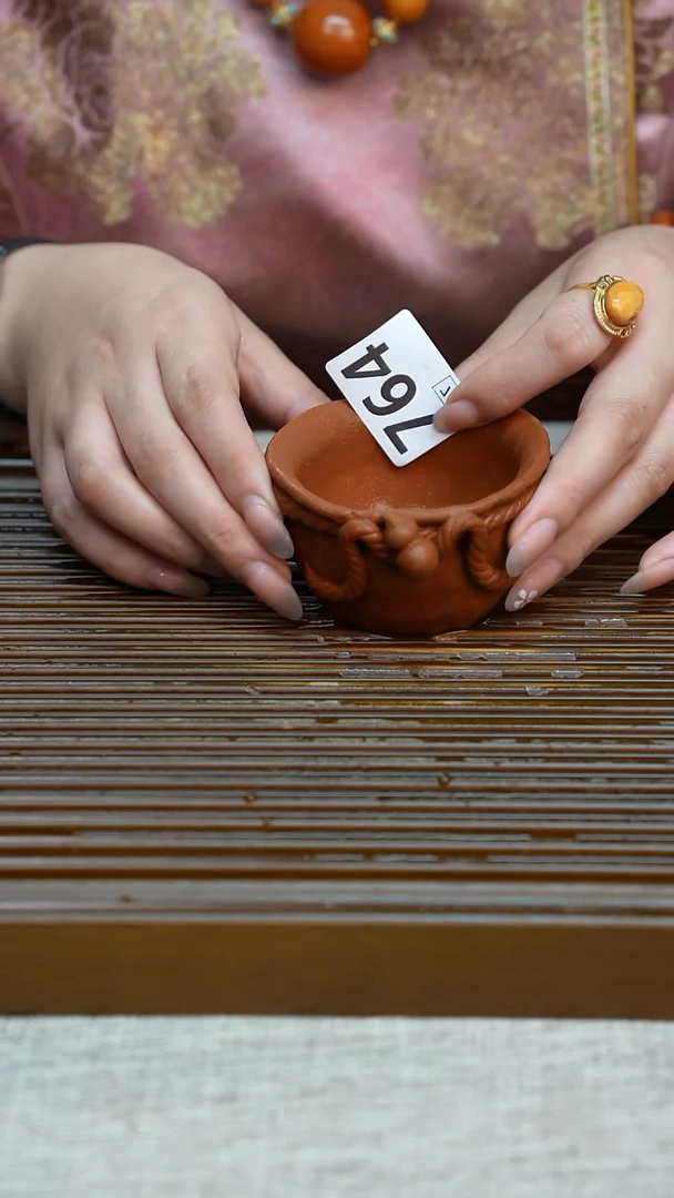 纯手工粗陶茶具每一只不一样