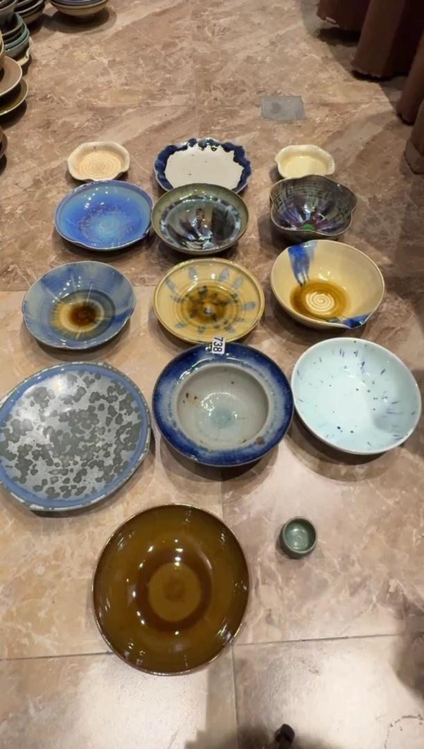 瓷片138 粗陶手工盘（14个哦）
