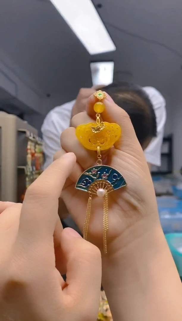 【闪购商品】翡翠耳饰合金171翡翠压襟