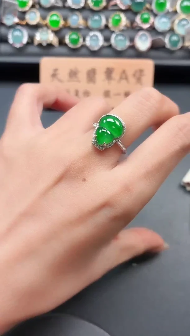 银S925镶嵌戒指翡翠111111