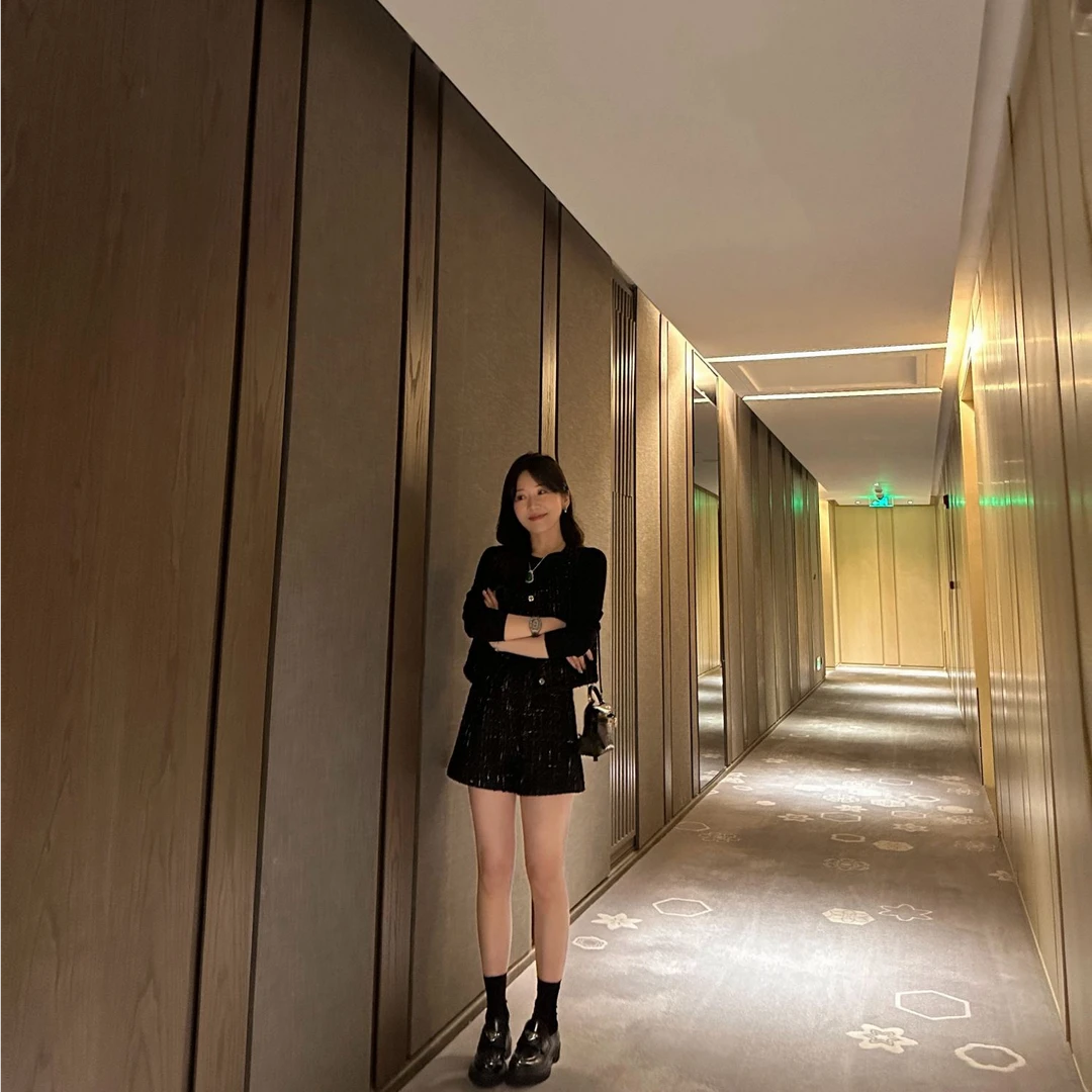 鎏光闪烁 高级感小香风背心短款套装