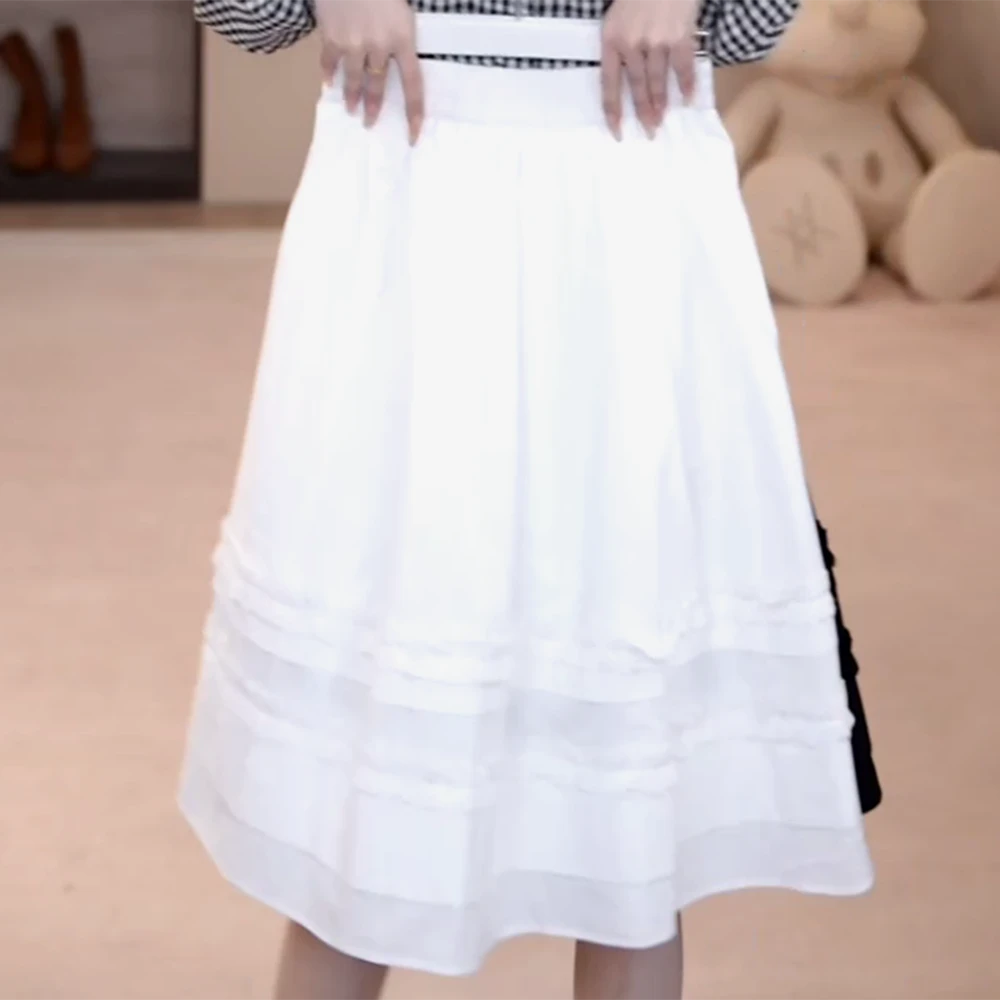 2025早春新款百搭遮肉显瘦高级感A字宽松半裙