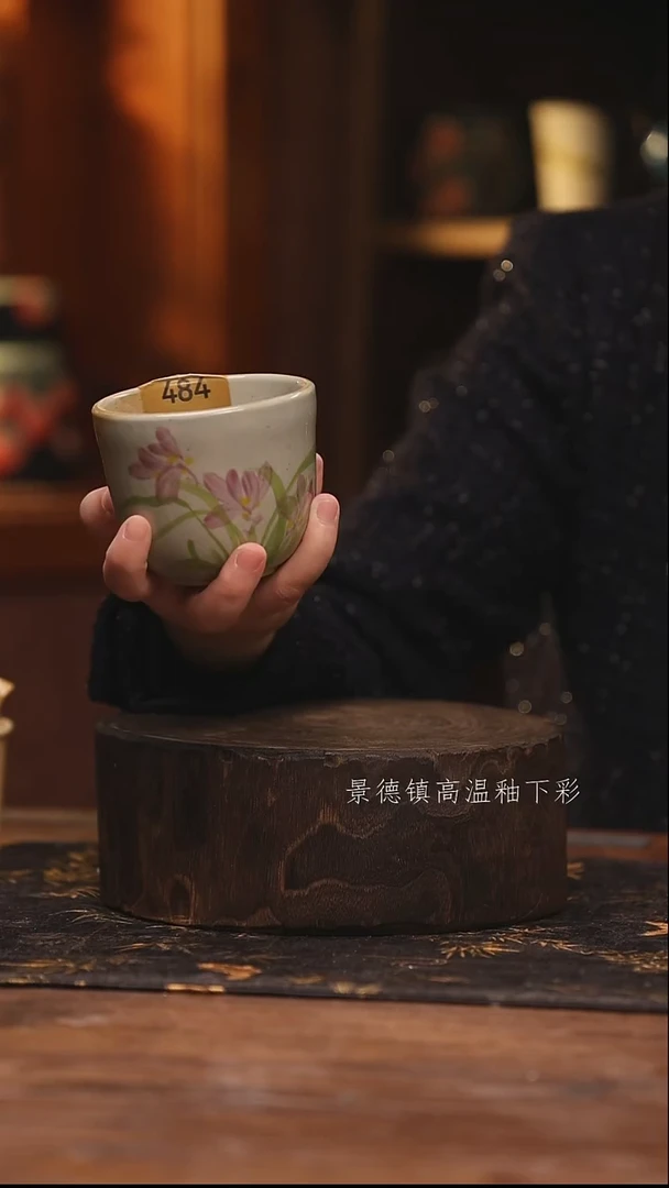 陶瓷  景德镇高温釉下手绘陶瓷@L484@