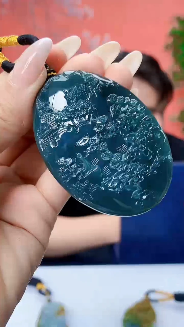 未镶嵌定制翡翠5060ty-毛货挂件125