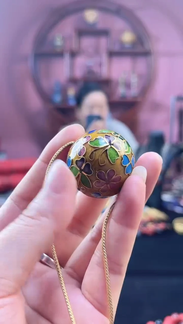 非遗 景泰蓝3.0大珠 银蓝金色