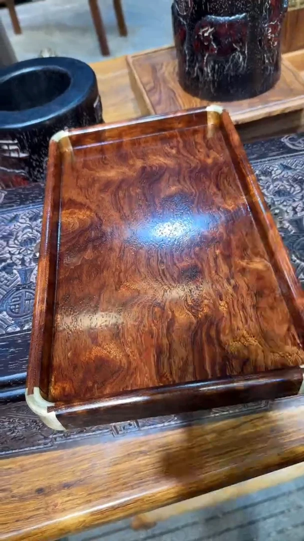 木花梨木茶盘默认发货