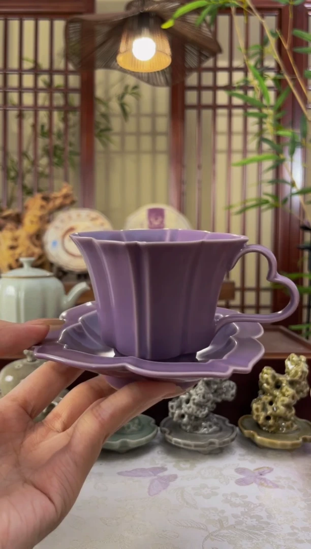 北溪堂-丁香紫丁香茶咖杯