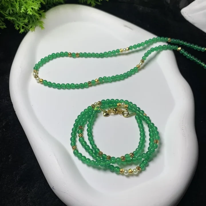 （冰冰）玛瑙绿珠串FL3/多样性发其一CP