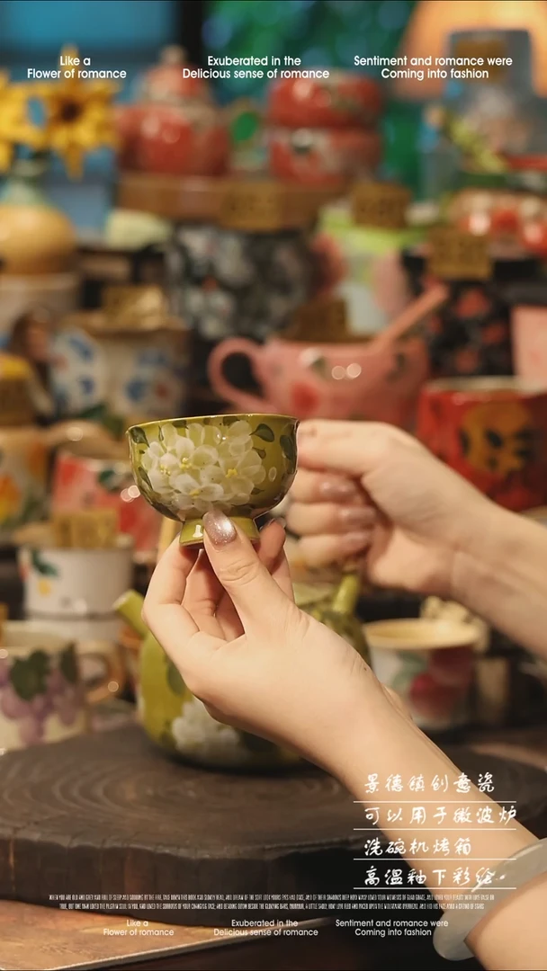 陶瓷景德镇高温釉下彩手工手绘款式