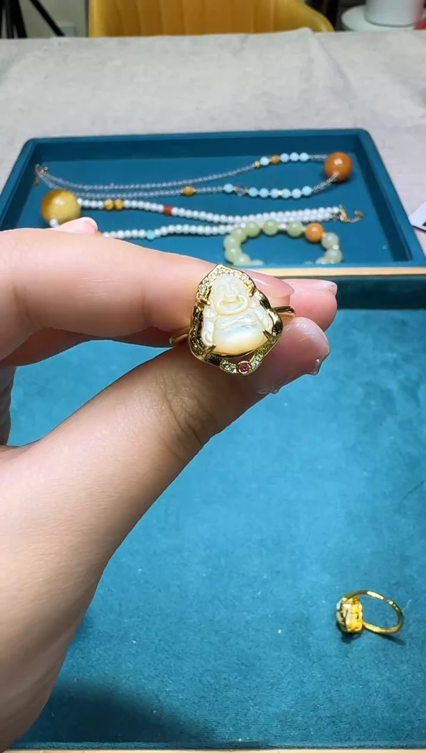 未镶嵌贝壳（贝母）戒指多样性发一件529