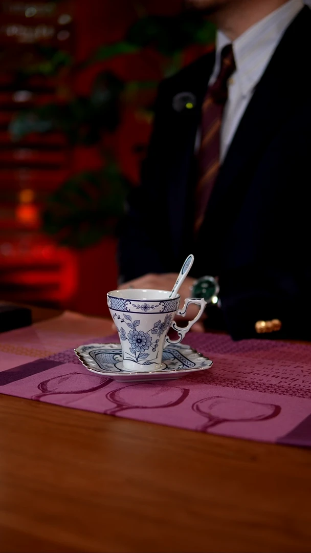 当代【黄金唐草】杯碟勺三件套