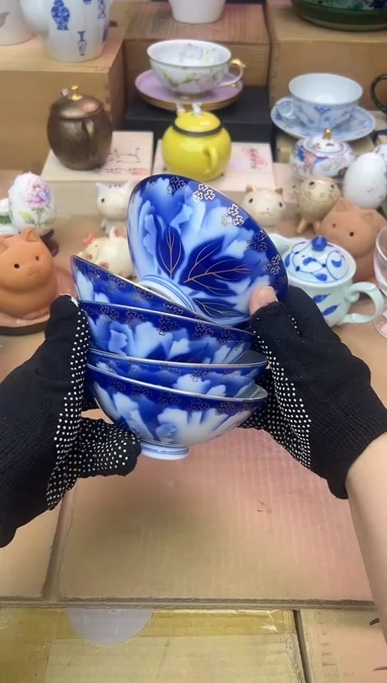 5只中古回流瓷器，介意者慎拍