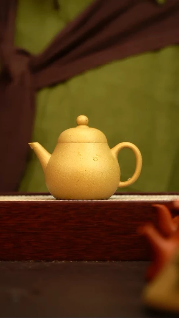 茶壶紫砂高梨 130cc 原矿梨皮绿泥