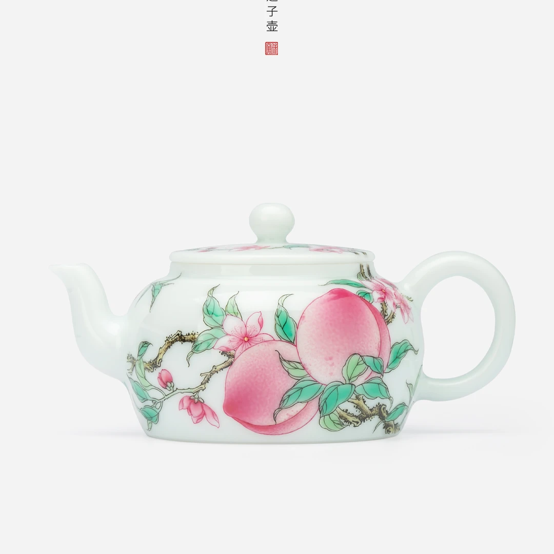 【徐窑】四桃莲子壶 | 周大乐优选 | 景德镇陶瓷