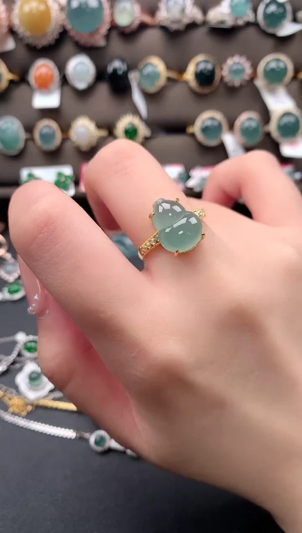 【闪购商品】翡翠戒指银S925镶嵌51241