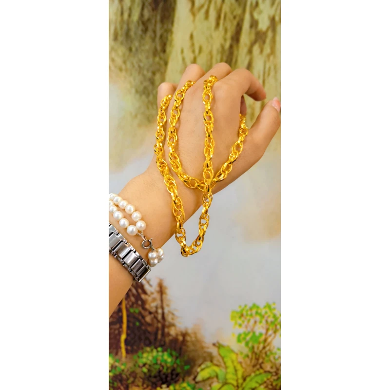 24-KK51时尚气质精美款古巴项黄色项链