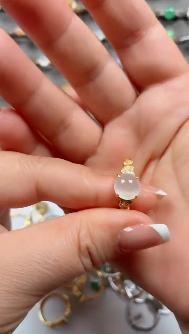 银S925镶嵌戒指翡翠.