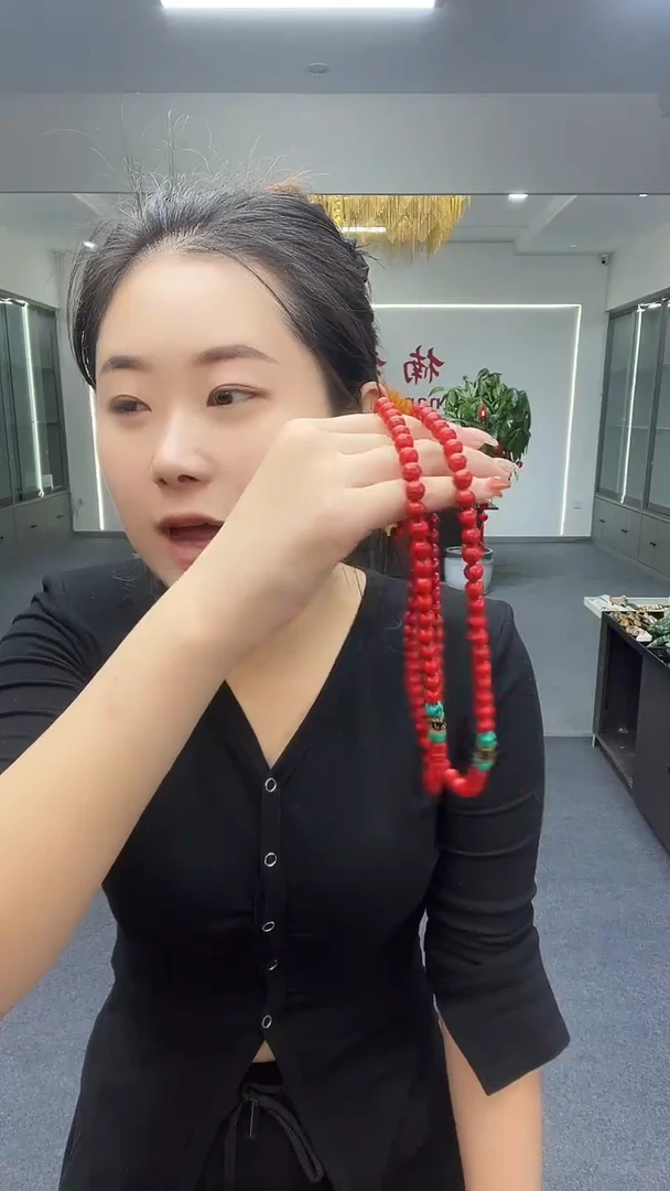 红色108珠链多样性发货一件