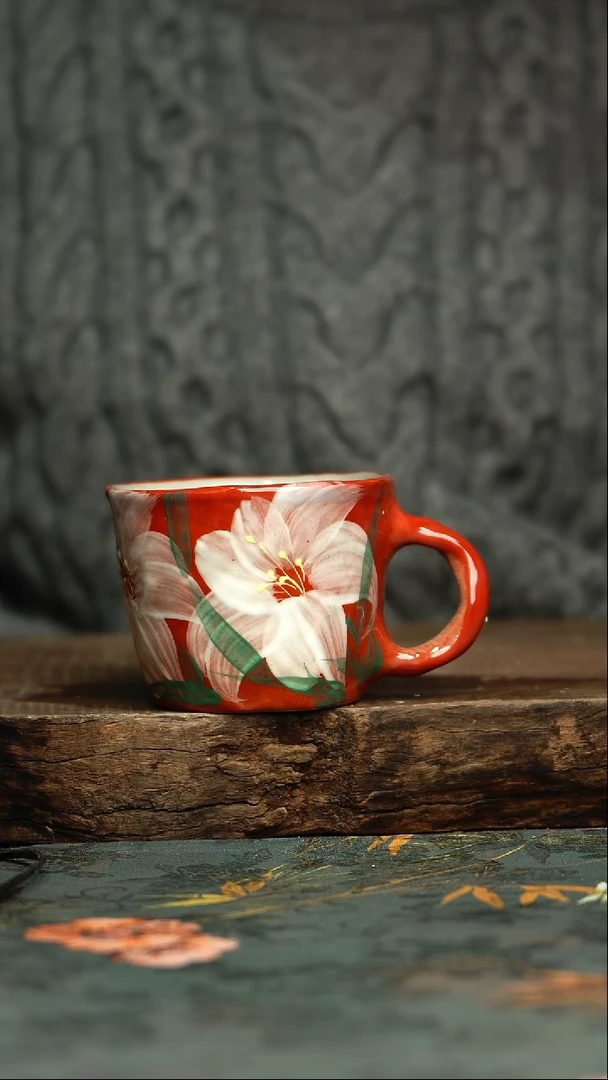 【闪购商品】杯釉下彩手工手绘同款陶器