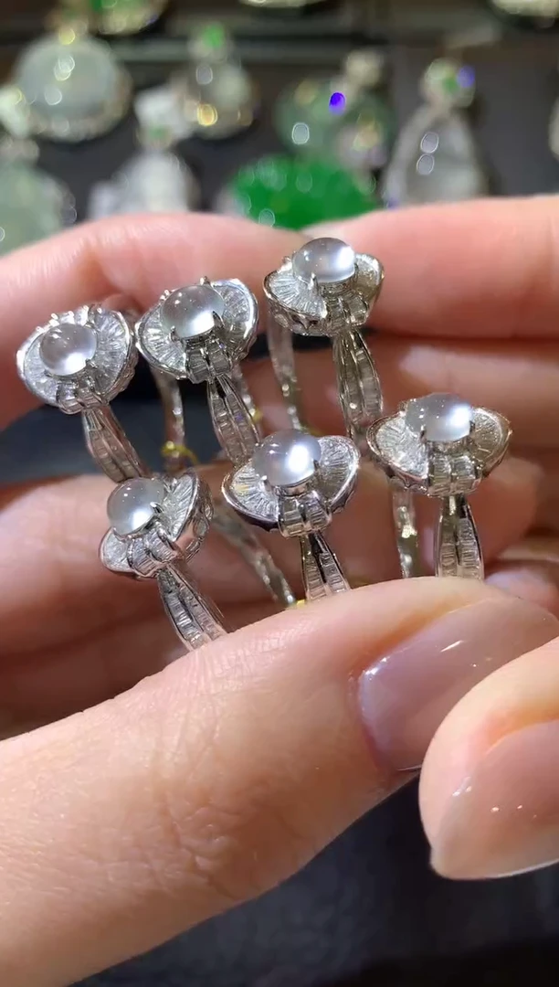 【闪购商品】翡翠戒指18K金镶嵌D44多样性发货一件