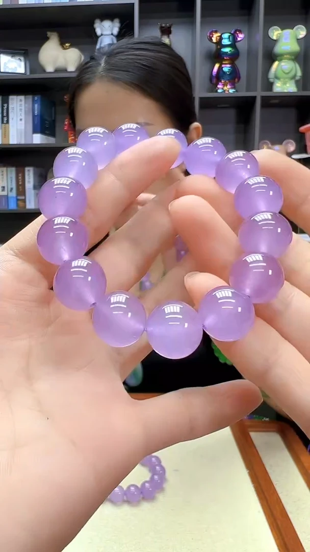 翡翠未镶嵌颈饰沉白diy劲饰14mm手链