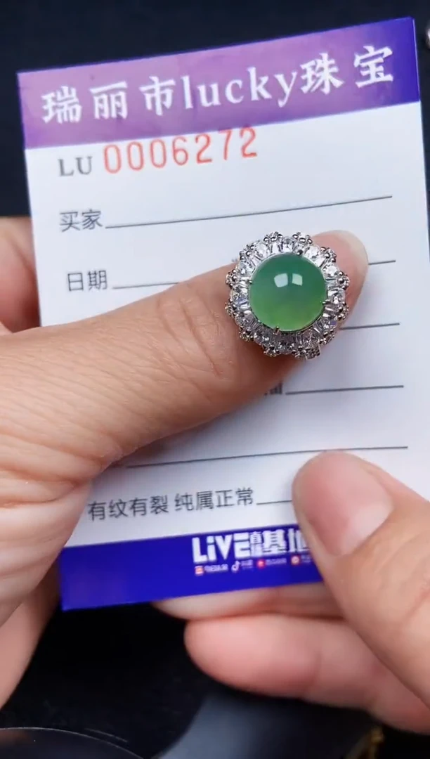 翡翠银S925镶嵌颈饰6272