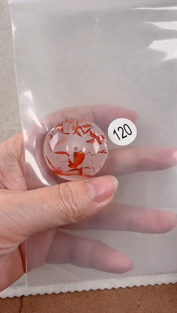 颈饰未镶嵌南红玛瑙茉**开原矿无优化无裂冰飘平安扣