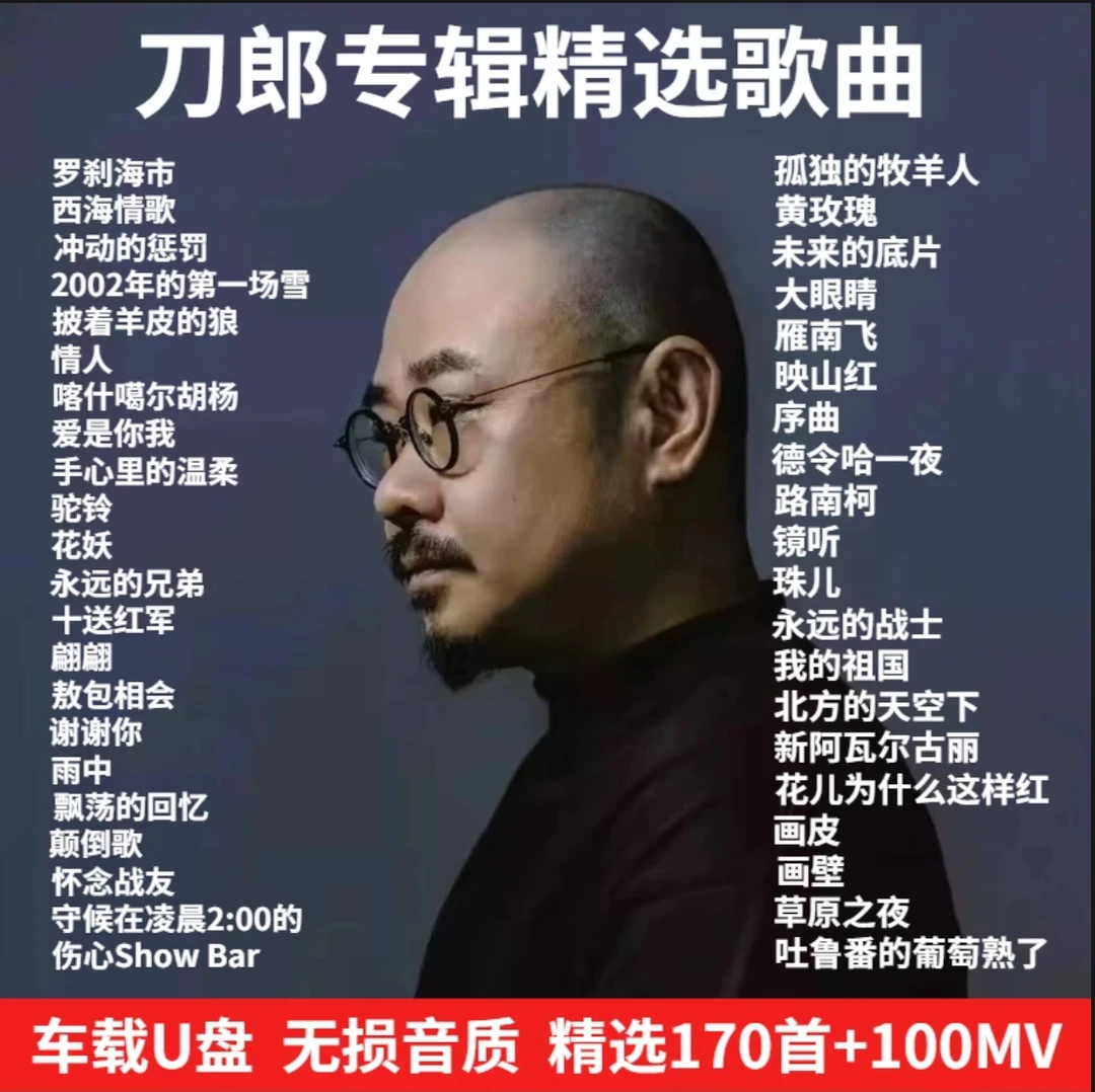 刀郎专辑精选热门经典歌曲高品质MP3汽车车载音乐U盘