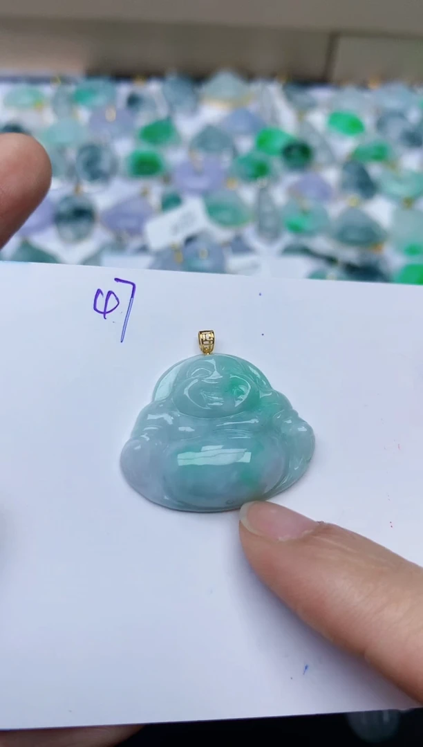 【闪购商品】翡翠颈饰18K金镶嵌天然翡翠A货
