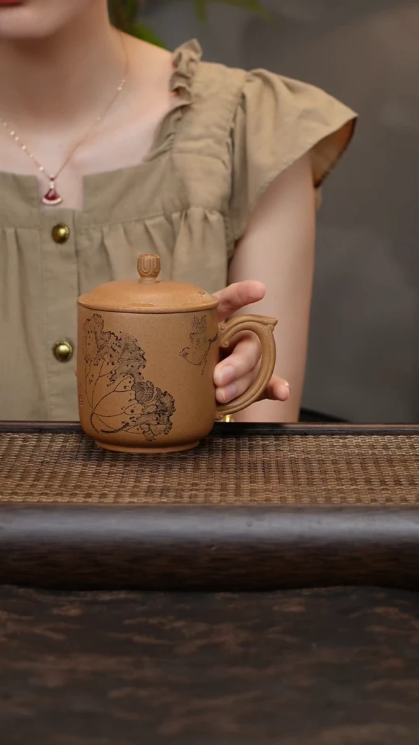 茶杯紫砂黄金段百财
