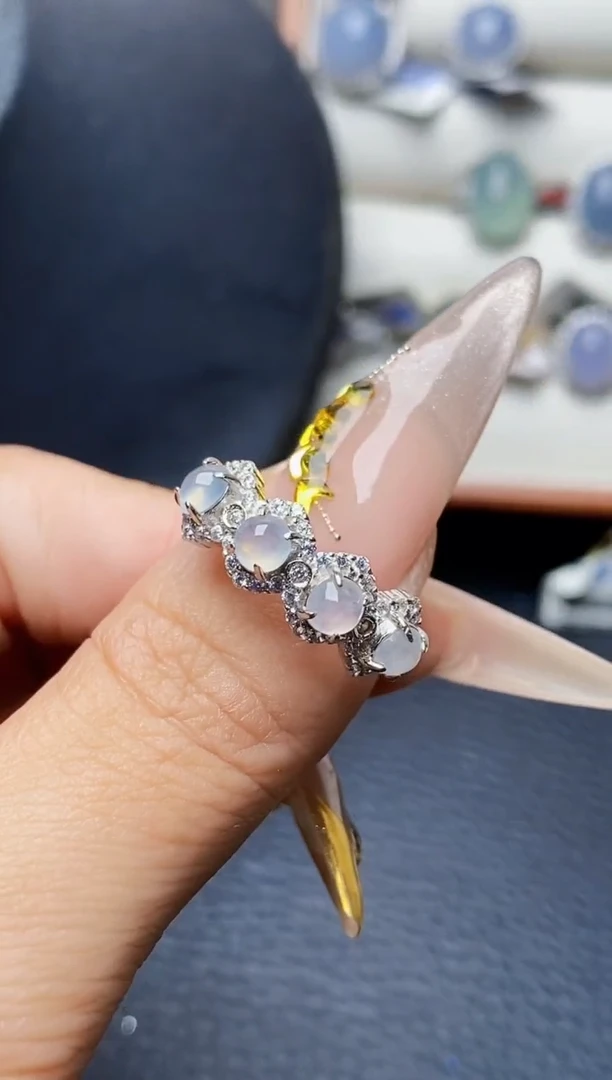 银S925镶嵌戒指翡翠2823