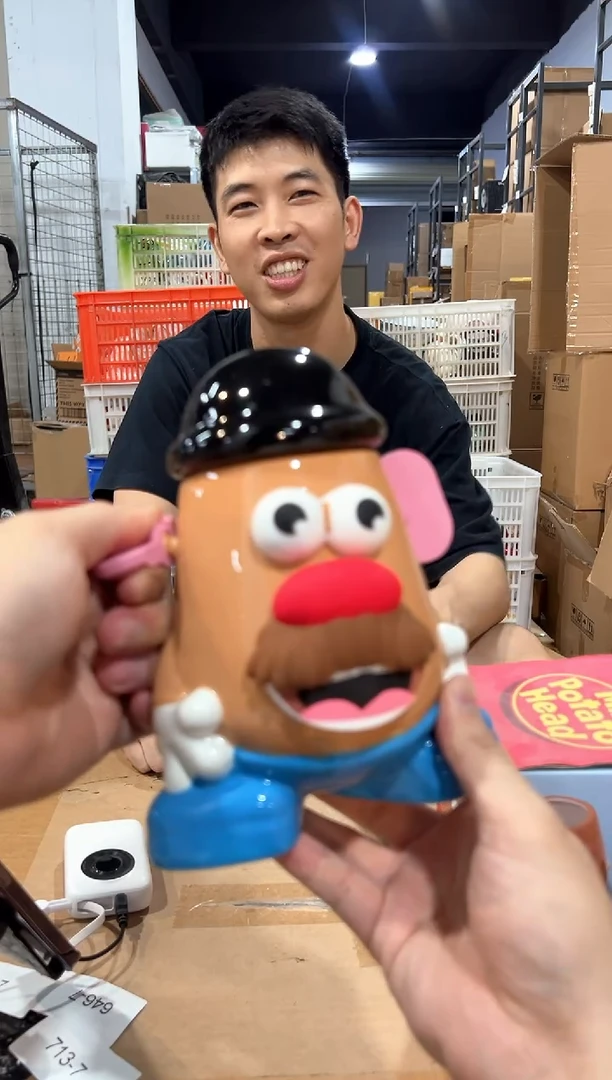 瓷片diy原盒土豆先生水杯 眼睛会裂开