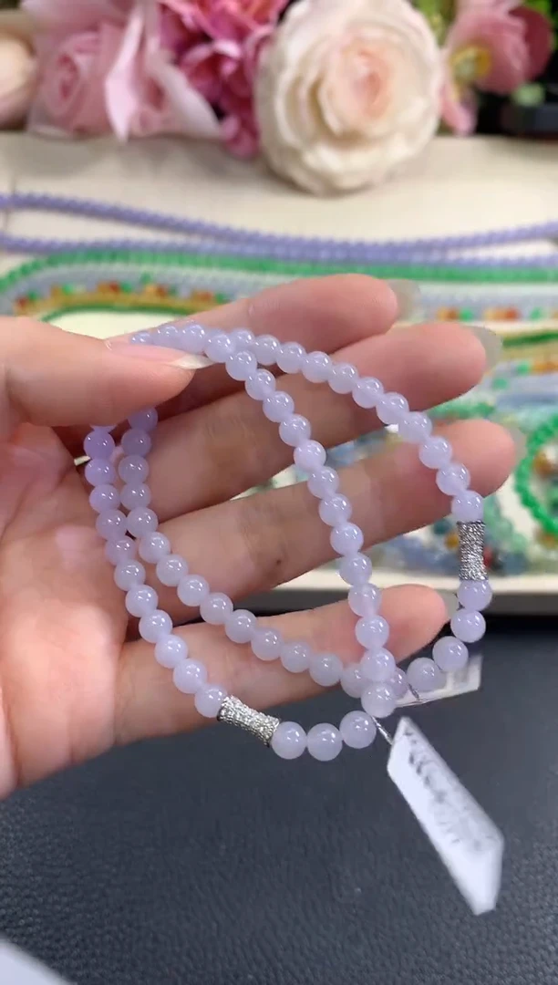 未镶嵌手串翡翠c6紫货有色差多样性一件发