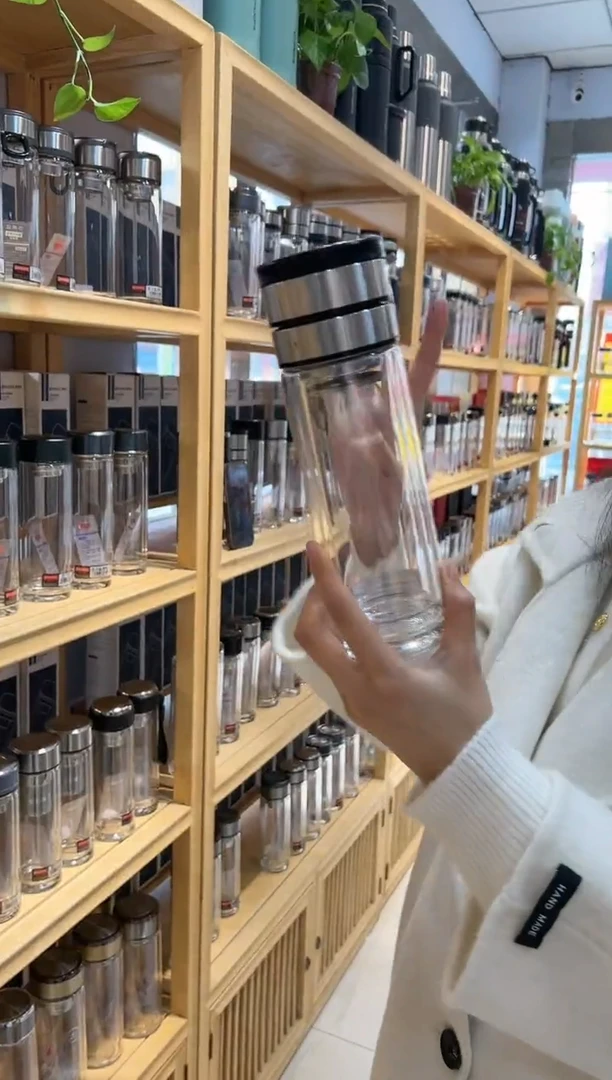 【闪购商品】双层高档400ml高硼硅茶杯