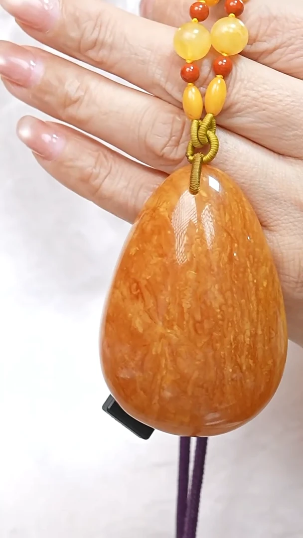 蜜蜡颈饰未镶嵌6393天然蜜蜡珠宝奇石全部保真
